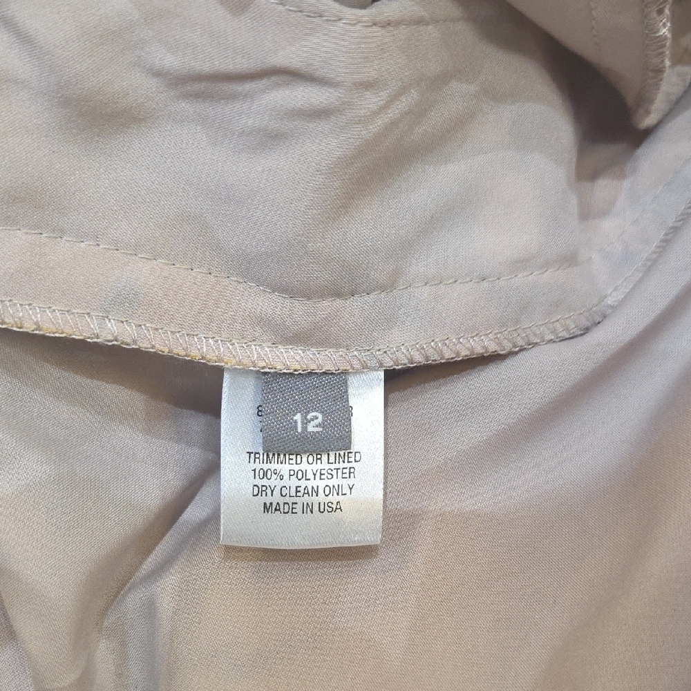 Lela Rose Sunflower Print Beige Midi Dress Boatneck Draped Bodice MSRP $1890 NWT - Picture 10 of 16